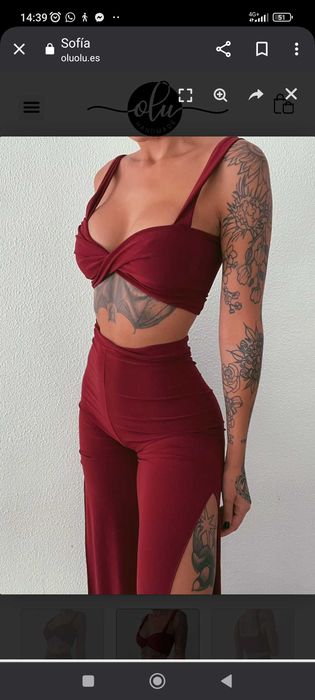 Costum pantaloni si top handmade