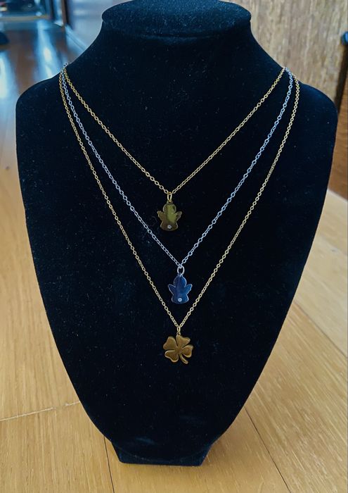 3 pandantive din otel inoxidabil cu lanturi