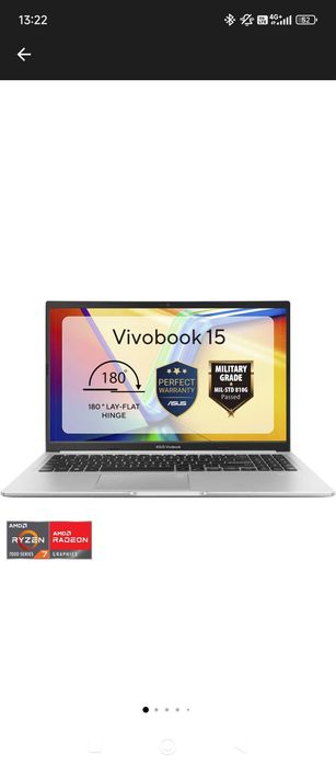 ASUS Vivobook 15 M1502YA, AMD Ryzen™ 7 7730U, 15.6'', Full HD, IPS, 16GB, 512GB SSD, AMD Radeon™ Graphics, No OS, Cool Silver