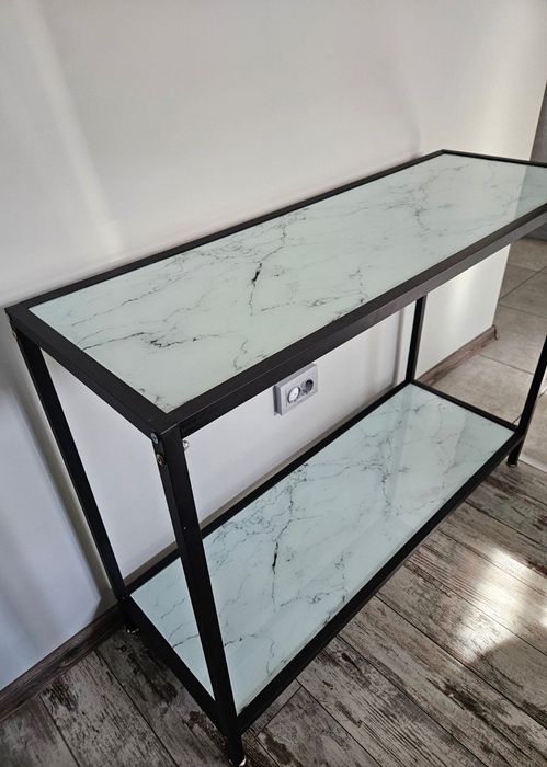 Конзолна маса стъкло от мрамор