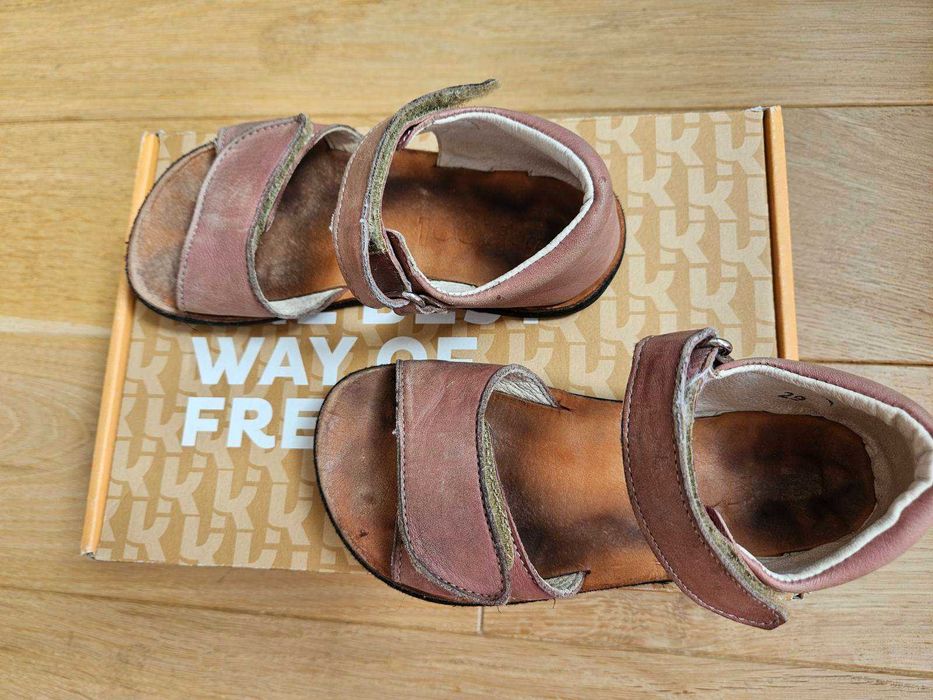 Боси детски сандали Koel Barefoot Amelia Old pink /номер 29/