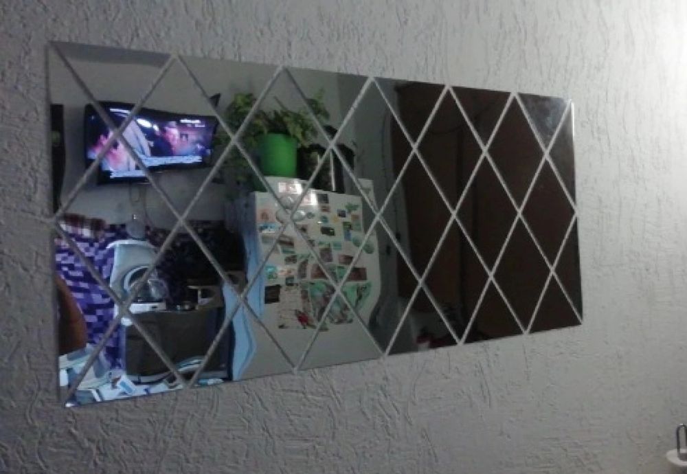 Комплект от 32 самозалепващи се акрилни огледала , 50x100 см