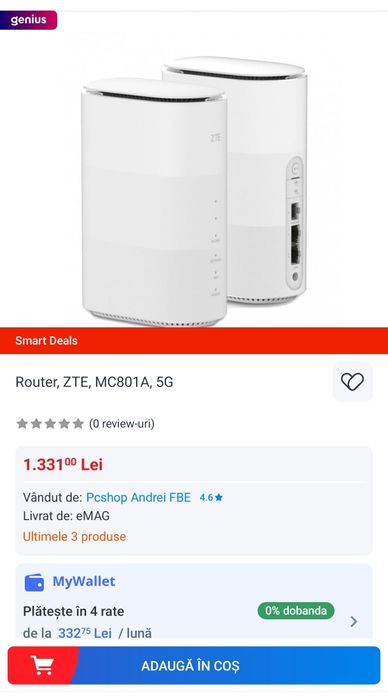 Router 5G, wifi 6, zte mc801a , nou
