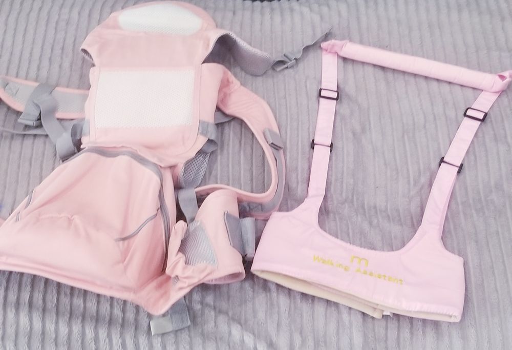 Вещи+подушка сидушка+эргорюкзак+ходунки для девочки