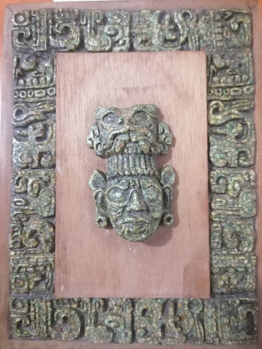 Zarebski Arta Antica,piesă originala,sculptat Morelo, Zeu Aztek/Mayas