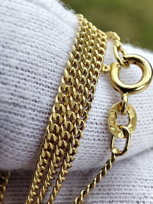 Lantisor lant aur retro 18k pentru ou Faberge pandantiv