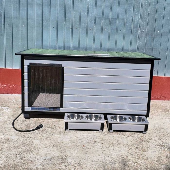 Cusca Caine Spatioasa Izolata Incalzita cu Profile Antiros Gri Nordic