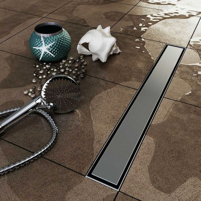 Rigola dus faiantabila inox 2in1 - 40/ 50/ 60/ 70/ 80/ 90/ 100/ 120cm