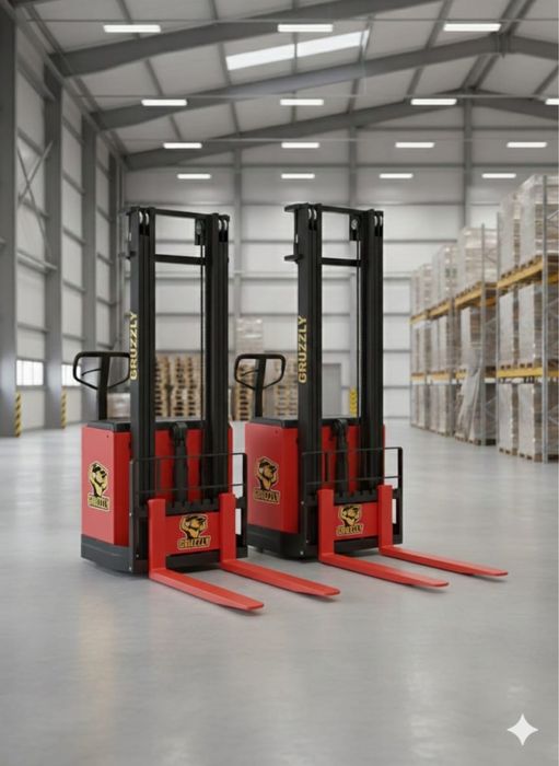 Штабелер электрический с площадкой