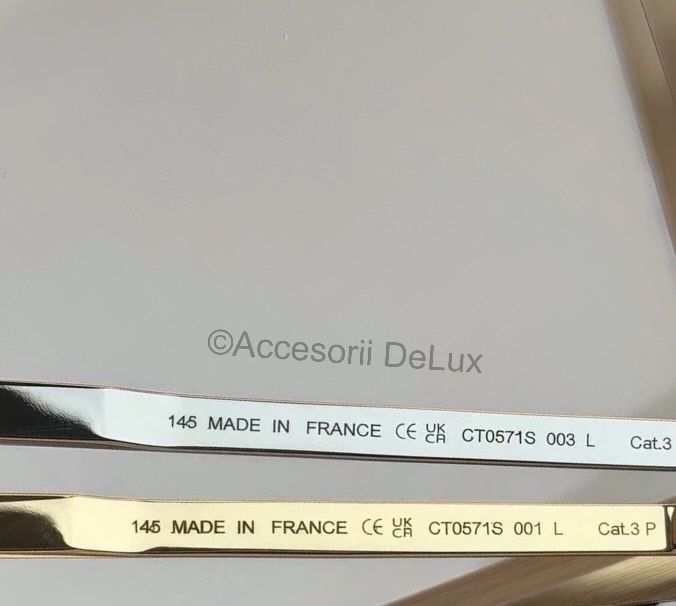 Ochelari de Soare Cartier CT0571S Polarised Noi Full Box [Verificare Colet] Gold