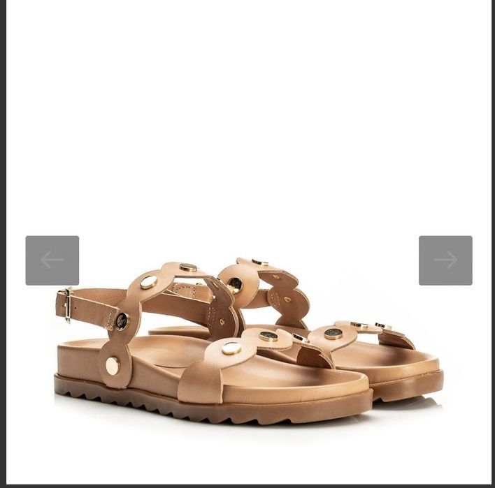 Дамски сандали естествена кожа