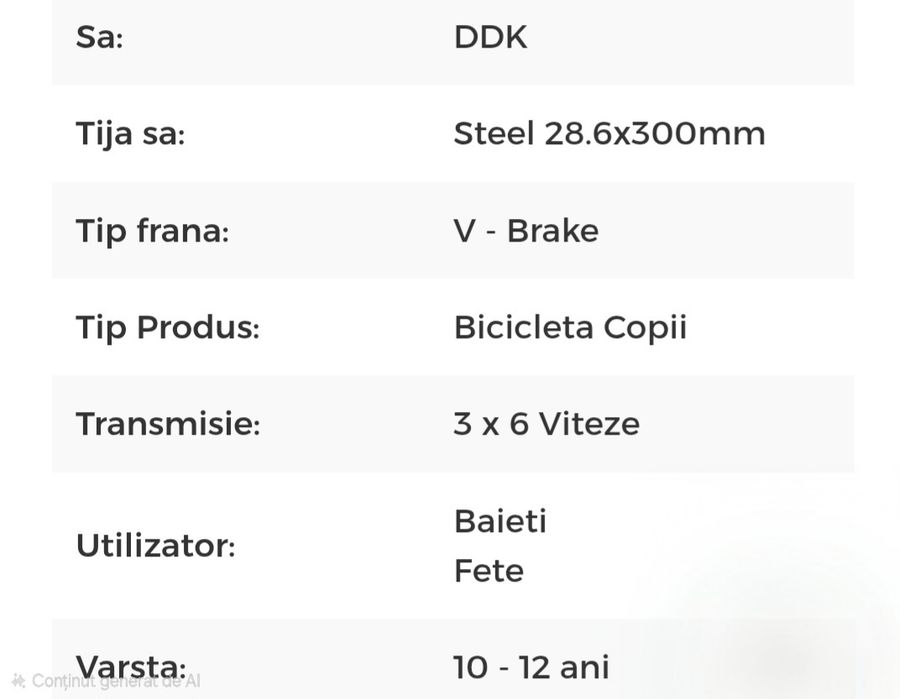 Bicicletă copii DHS Terrana 2445 – 24 Inch,