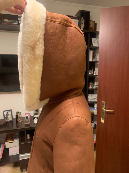 Cojoc shearling BILGIN’S cu gluga mare - piele miel, marimea M