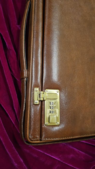 Servietă diplomat piele cu cifru business Franzen (W. Germany)