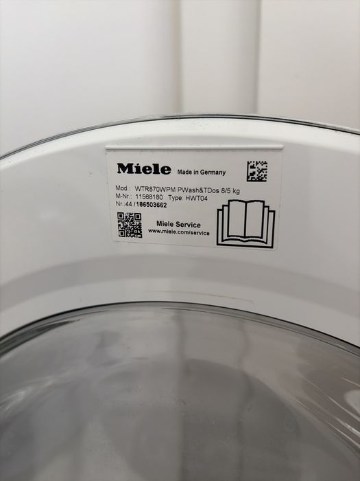 Miele WTR870WPM mașină spălat cu uscător 8/5kg, condensator nou