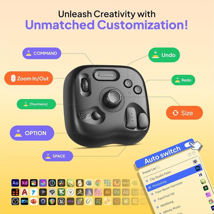 TourBox Lite: Универсален Контролер за Обработка на Снимки и Видео