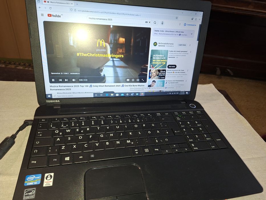 Toshiba Pro C50, Intel i3, 8 GB ram, Bluetooth,  baterie ok