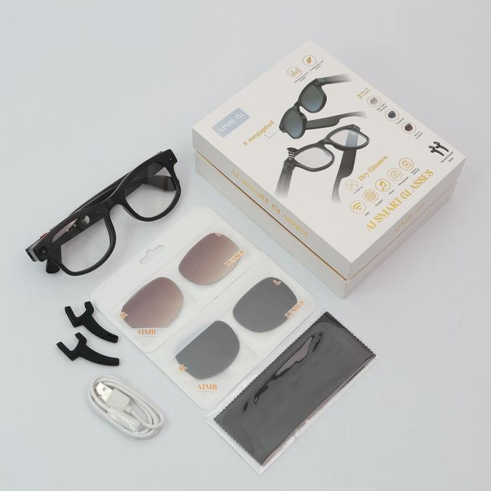 Умные очки с камерой, наушники, wi-fi bluetooth