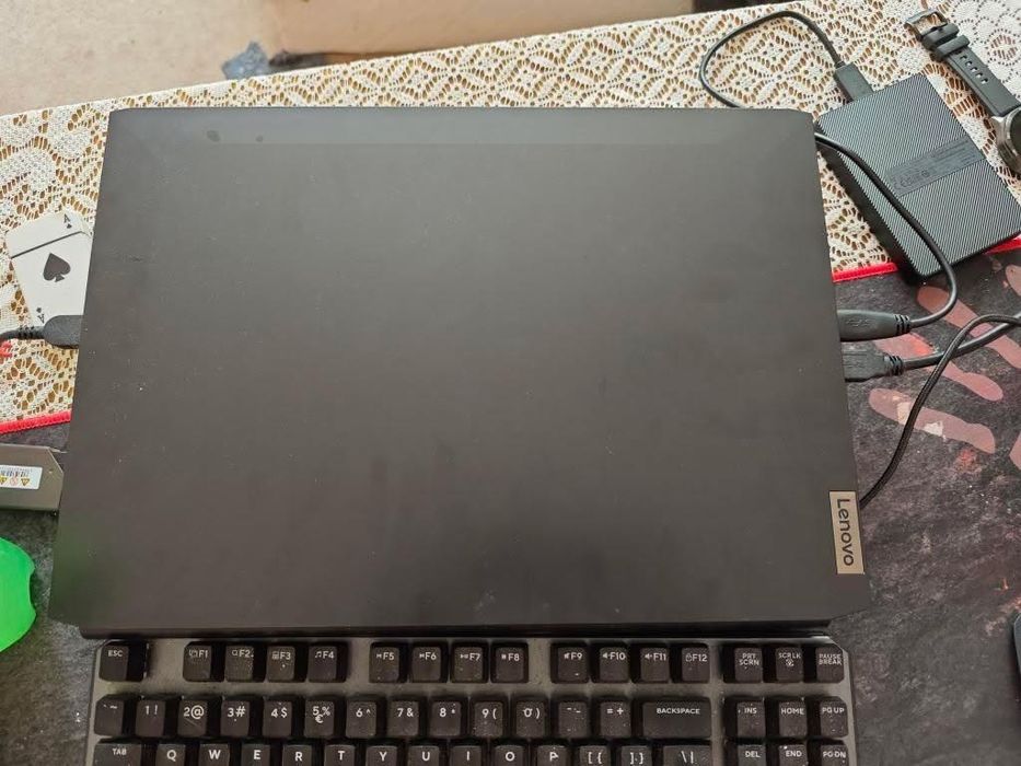 Геймърски комплект: Лаптоп Lenovo IdeaPad 3 (Ryzen + GTX) + Механична RGB Клавиатура Trust + Мишка