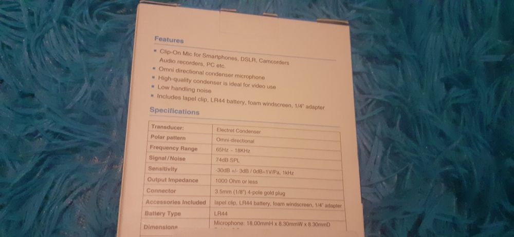 Microfon micro cravata boya