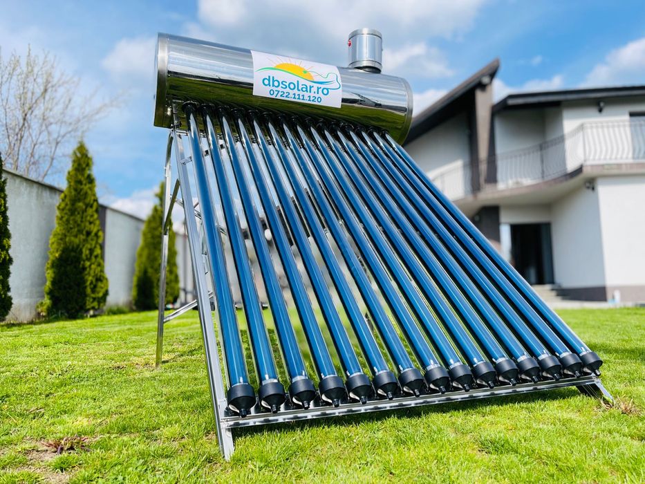 Panou Solar Presurizat INOX Cu Serpentina 150L 15 tuburi apa calda