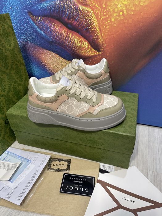 Adidasi Gucci GG piele naturala Full Box colectie noua