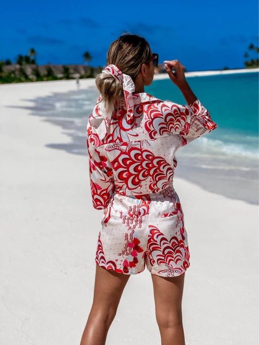 Женская двойка шорты + рубашка