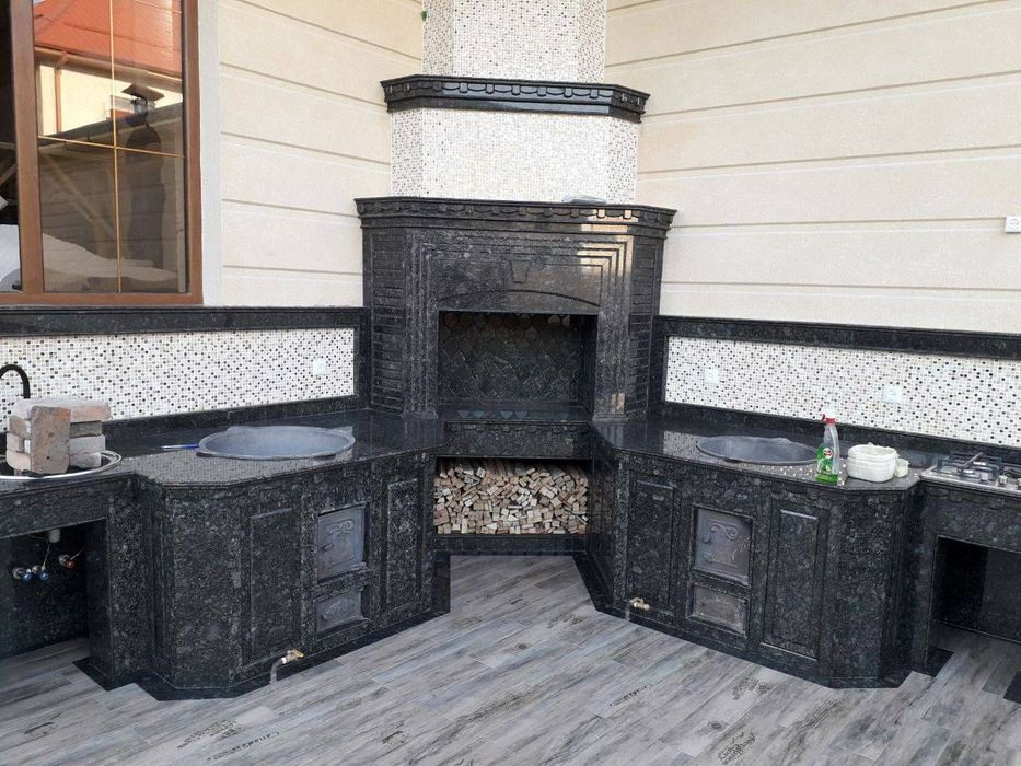 Летняя кухня строем учаг камин мангал печка