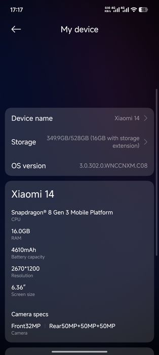 XIAOMI 14 16/512