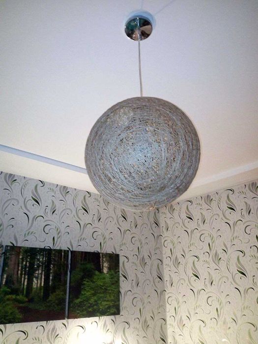 Люстра (светильник) Шар Плетёный, из ротанга