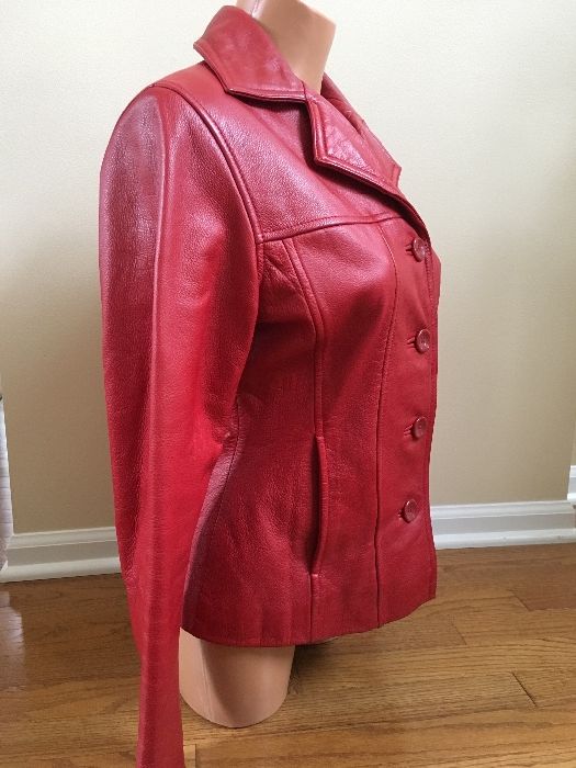 Дамско яке-сако естествена кожа