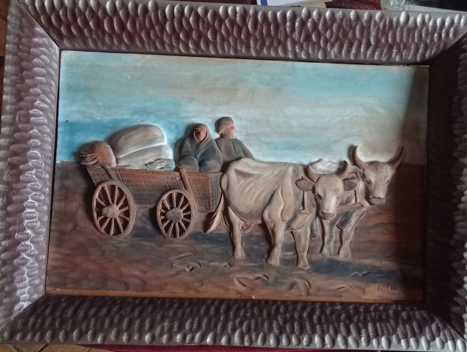 Tablou sculptat lemn