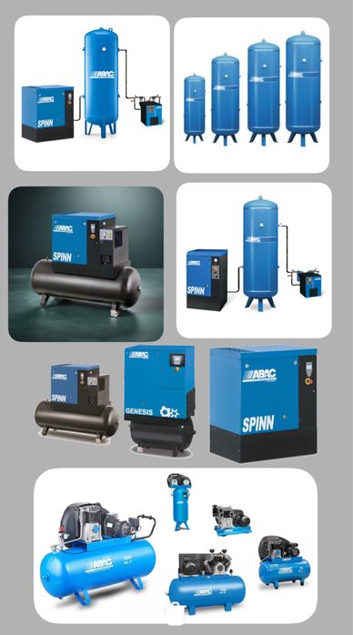 Compresor Profesional cu surub ABAC 500l - 5,5kw - 780l/min