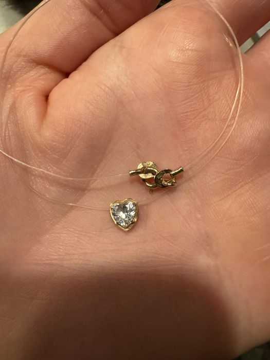 Колье на леске золото