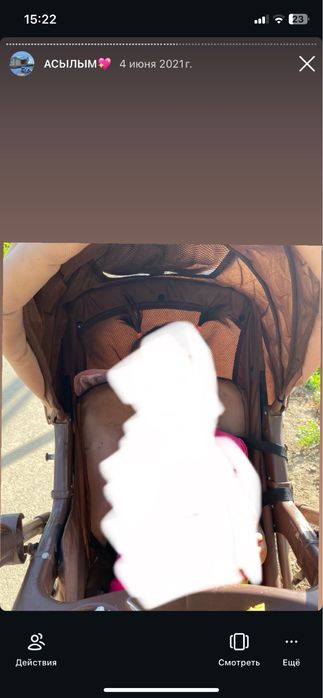 Коляска б/у , но ее нужно помыть , стоит на складе просто)