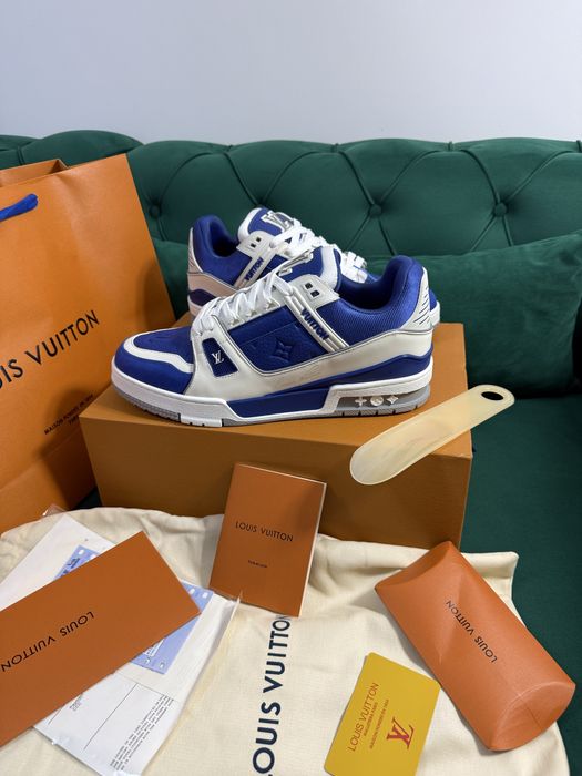 Adidasi Louis Vuitton Trainer piele naturala Full Box colectie noua