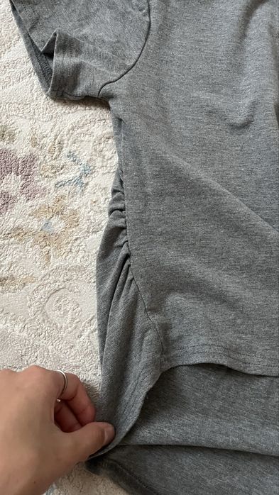 футболка серая,укороченная