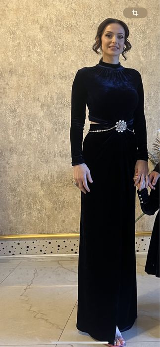 Vand rochie de seara (ocazie) din catifea Paco Rabanne