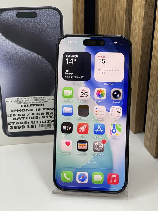Iphone 15 Pro 128Gb 91% baterie Garantie/Factura #62675