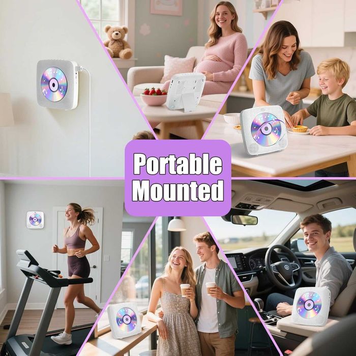 Преносим CD плейър Gueray с Bluetooth