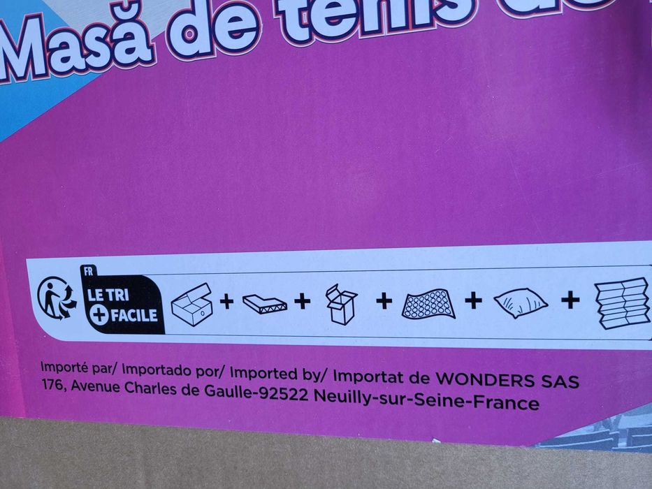 Vand Masa Ping Pong tenis de masa, INTERIOR 276x153 cm, NOUA, 1050 Lei.