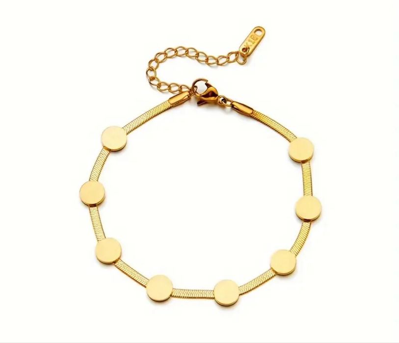 Гривна от неръждаема стомана с 18к златно покритие