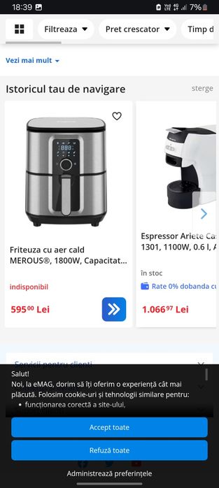 Electrocasnice de vanzare