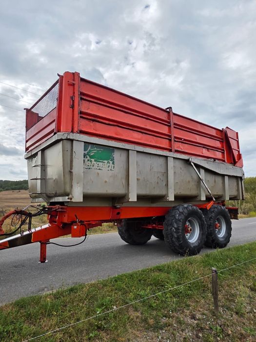 Remorca basculabila monococa tractor siloz cereale tandem le boulch 14 t