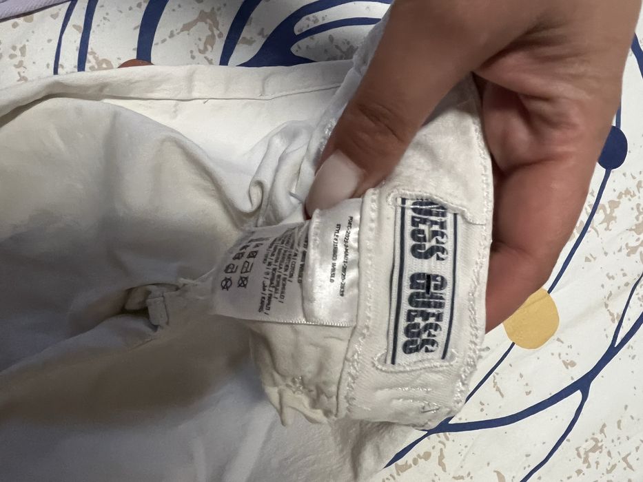 Детски дънкита в бяло и Млечно лилаво