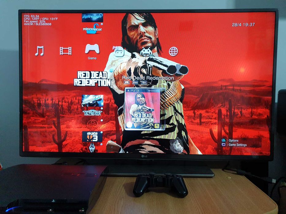 PS3 modat CFW 500 GB + 60 jocuri (GTA V, Red Dead, God of War, NFS)