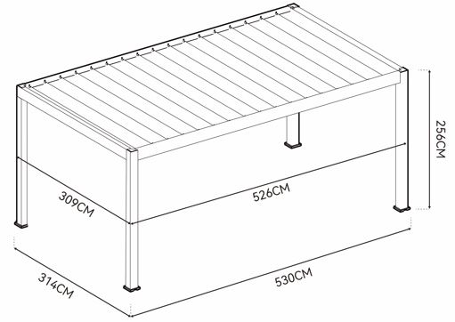 Carport aluminiu 3m x 5,3m