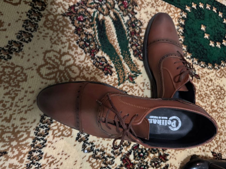 Официални мъжки обувки Pelikan от естествена кожа