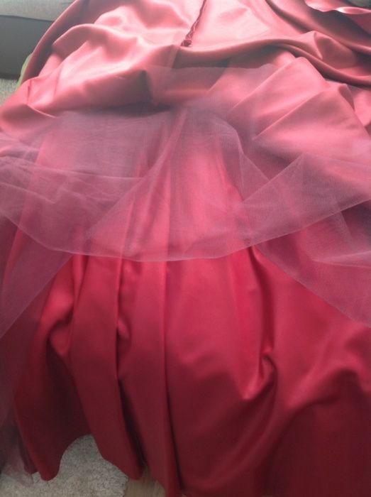 Rochie seara tafta bordo