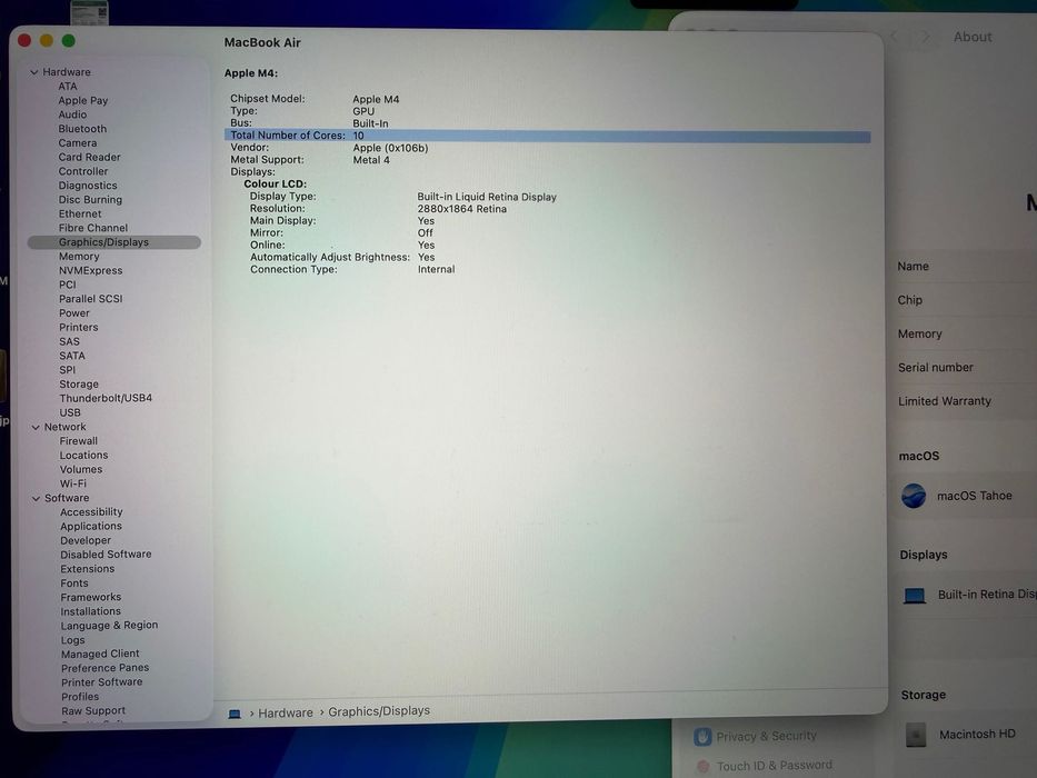 MacBook Air 15" M4 Chip 10-CPU, 10-GPU, 16GB RAM, 512SSD В ГАРАНЦИЯ